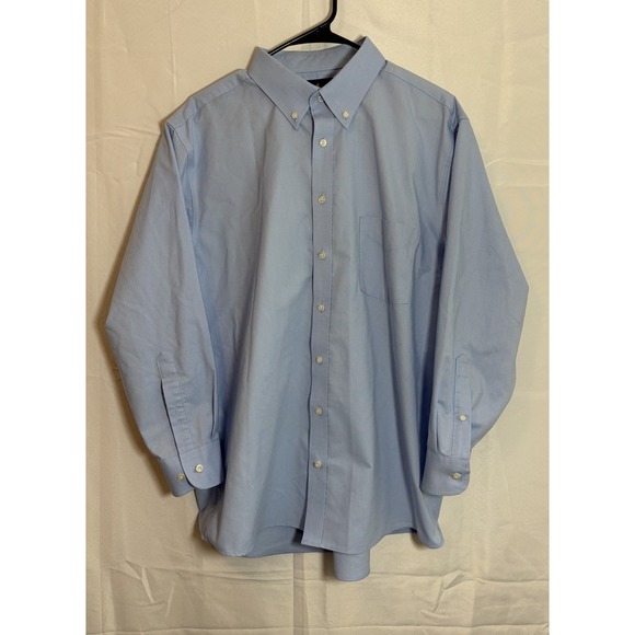 Stafford Other - Stafford Coolmax Dress Shirt Men XL 17-17.5 34-35 Regular Fit Long Sleeve Blue